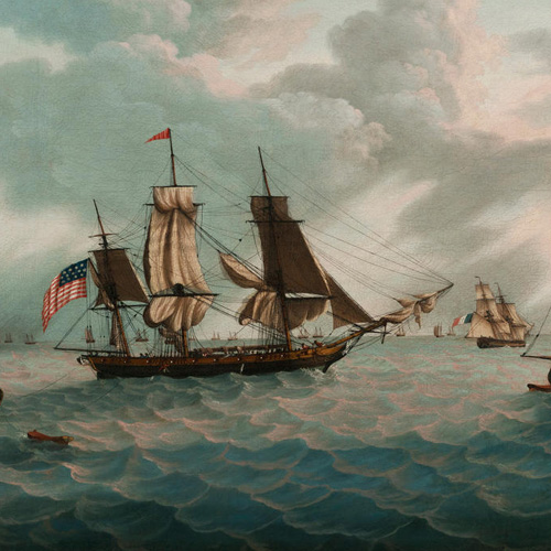 Michele Felice Cornè, Ship America on the Grand Banks, about 1799
