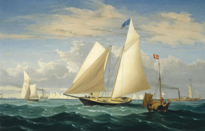 Fitz Henry Lane - The Yacht America Winning the International Race, 1851