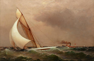 William Formby Halsall - Vigilant in last days Race against Valkyrie, 1893