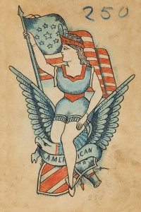 Artist in the United States - Tattoo flash book (American), about 1890