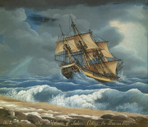 Michele Felice Cornè - Ship Volusia of Salem Cutting the Measan Mast