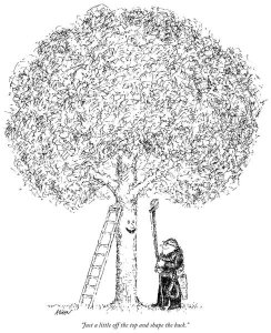 Edward Koren - Untitled (tree pruning)