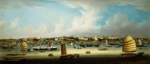 Sunqua - View of the Foreign Settlement in Guangzhou, 1855–60
