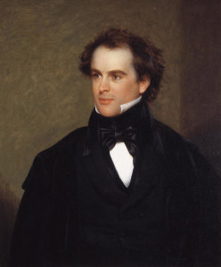 Charles Osgood - Portrait of Nathaniel Hawthorne (detail), 1840