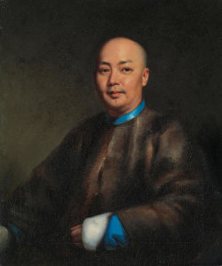 Guan Qiaochang (Lamqua) - Self-Portrait, about 1853