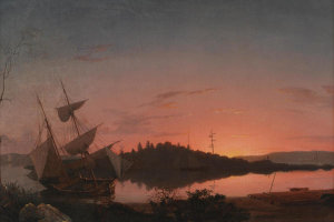 Fitz Henry Lane - Twilight on the Kennebec, 1849