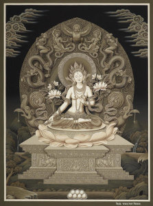 Devendra Man Sinkhwal - White Seven-eyed Tara Enthroned, 2006
