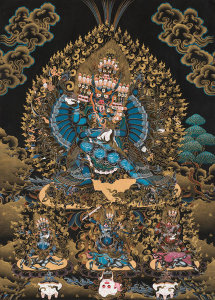 Chewang Dorje - Vajrabhairava yab-yum (Yamantaka with three aspects of Yama), 2000