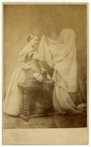 Frederick Hudson and Georgiana Houghton - Georgiana Houghton, Tommy Guppy, and the spirit of Tommy's grandmother, 1872