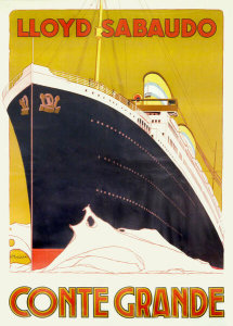 Giacomo Malugani - Lloyd Sabaudo Line, Conte Grande, 1927