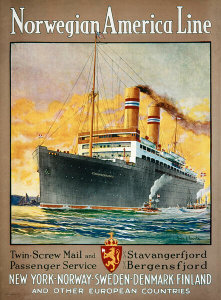 Fred J. Hoertz - Norwegian American Line - Twin-Screw Mail and Passenger Service, before 1928