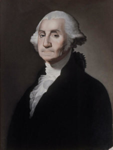 Artist in Guangzhou, China, after an oil painting by Gilbert Stuart, 1732–1799 - Portrait of George Washington, about 1805