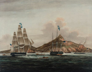 Sunqua - View of Lintin Island, about 1835