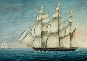 George Ropes - America in Chase of his B.M. Packet Princess Elizabeth, 1815