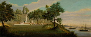 Sunqua - View of the Foreign Cemetery on Dane's Island, about 1850