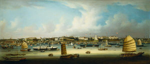 Sunqua - View of the Foreign Settlement in Guangzhou, 1855–60