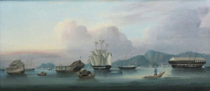 Artist in China - Wampoa Reach, about 1850