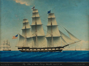 Joseph Honoré Maxime Pellegrin - American Ship AKBAR of Boston, 1852