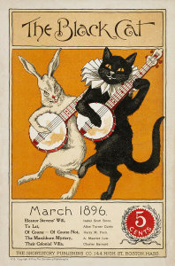 Nelly Littlehale Umbstaetter - The Black Cat magazine, cover art, March 1896