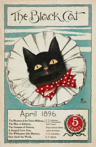Nelly Littlehale Umbstaetter - The Black Cat magazine, cover art, April 1896