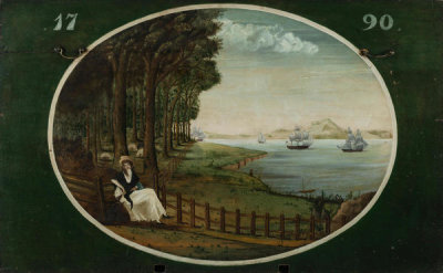 Artist in New England - Fireboard: Contemplation by the Sea, 1790