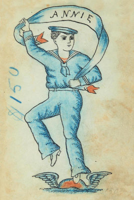Artist in the United States - Tattoo flash book (Annie), about 1890