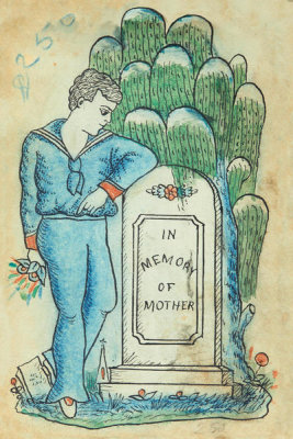 Artist in the United States - Tattoo flash book (In Memory of Mother), about 1890