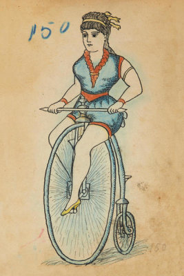 Artist in the United States - Tattoo flash book (Penny Farthing bicycle), about 1890
