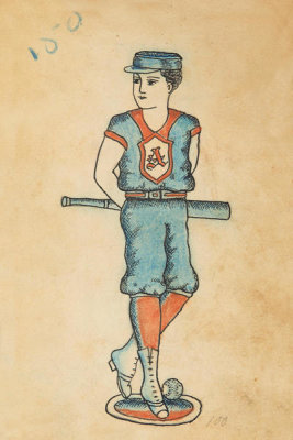 Artist in the United States - Tattoo flash book (batsman), about 1890