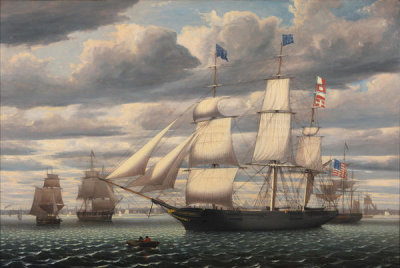 Fitz Henry Lane - Southern Cross in Boston Harbor, 1851