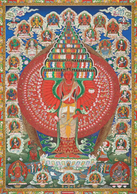 Raju Shakya - Thousand-armed Sristhikanta Lokeshvara (Rato Machhendranath), 2007
