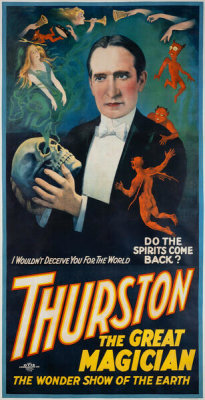 The Otis Lithograph Company - Do the Spirits Come Back? Thurston The Great Magician, The Wonder Show Of The Earth, 1929