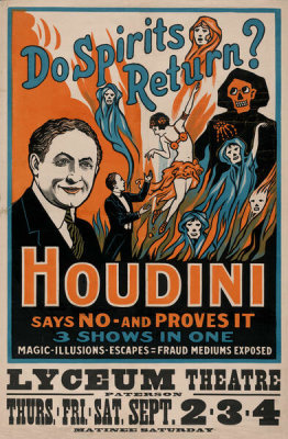 Artist in the United States - Do spirits return? Houdini Says No - and Proves It, about 1909