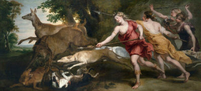 Peter Paul Rubens and Studio - Diana Hunting with Her Nymphs, about 1636–37