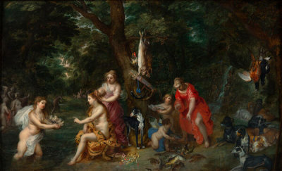 Jan Brueghel I and Hendrick van Balen - Diana and Her Nymphs after the Hunt, about 1620