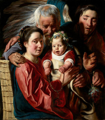 Jacob Jordaens - Holy Family with an Angel, about 1625–26