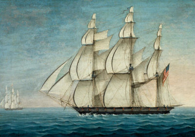 George Ropes - America in Chase of his B.M. Packet Princess Elizabeth, 1815