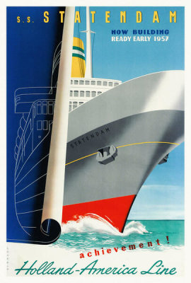 Reijn Dirksen - S.S. Statendam - Now Building, 1956
