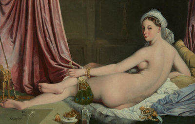 Guan Qiaochang (Lamqua) - La Grande Odalisque, after 1826