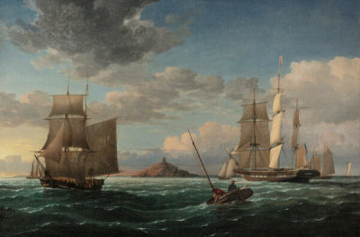 Fitz Henry Lane - Halfway Rock in Marblehead, mid-19th century