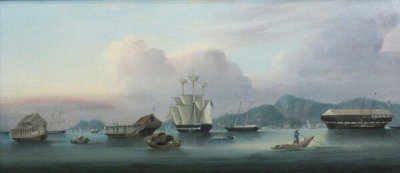 Artist in China - Wampoa Reach, about 1850