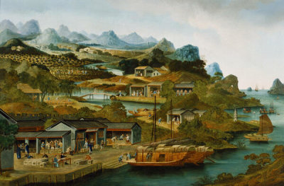 Artists in Guangzhou, China - Tea Production in China, early 1800s
