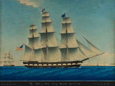Joseph Honoré Maxime Pellegrin - American Ship AKBAR of Boston, 1852