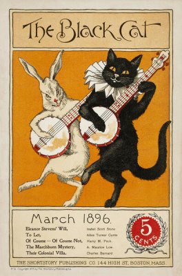 Nelly Littlehale Umbstaetter - The Black Cat magazine, cover art, March 1896